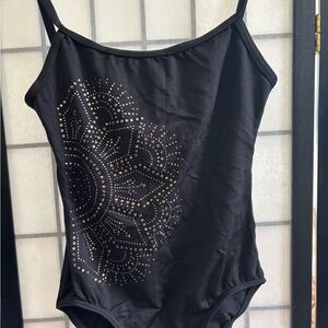 Black leotard with Studded Design